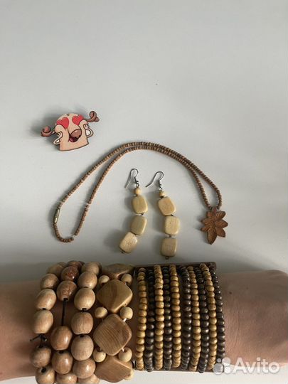 Набор деревянных украшений 7 шт