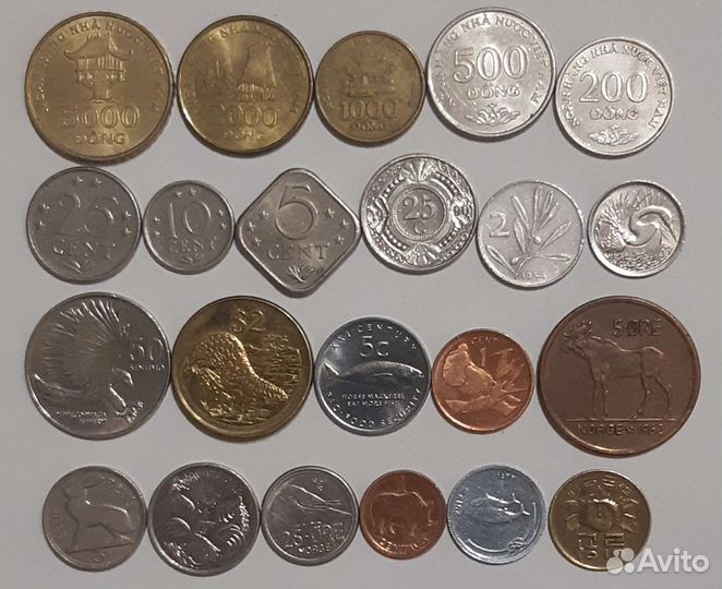 Монеты разные иностранные
