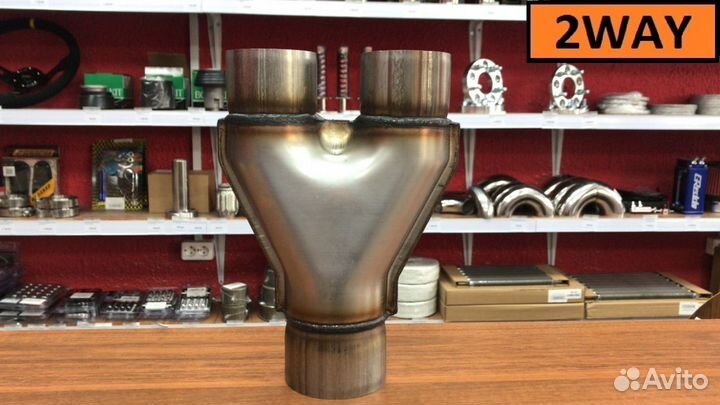 Y-pipe для выхлопа: переход с 76мм - на 2 по 63мм