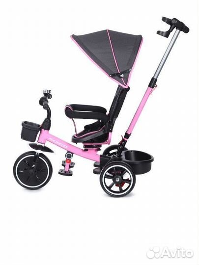 Велосипед трёхколёсный с тентом и ручкой