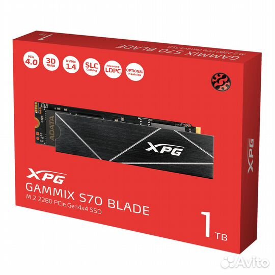 SSD-накопитель adata XPG S70 Blade NVMe 1TB/512GB