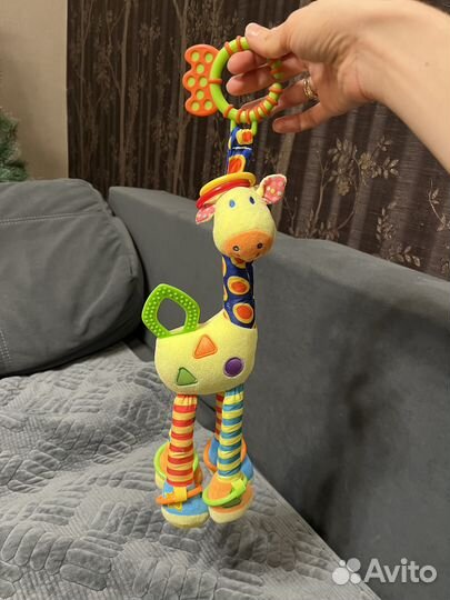 Игрушка погремушка подвеска жираф и осьминог