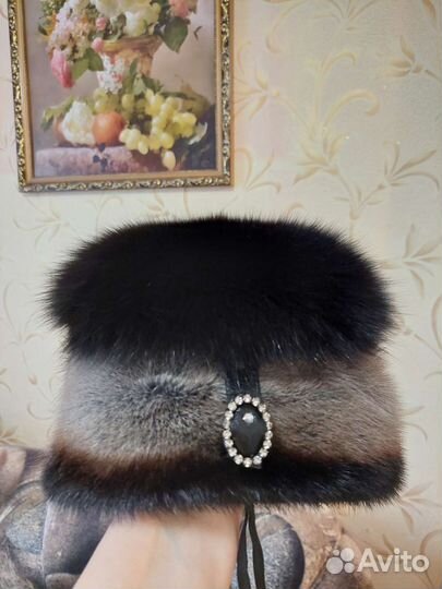 Шапка зимняя норковая женская.раз.-56-57