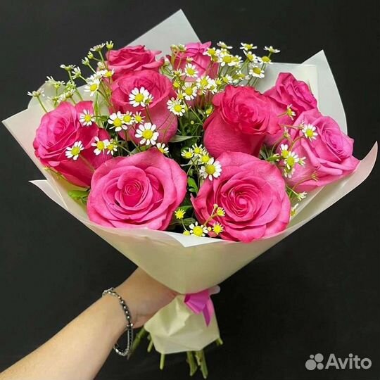 Цветы розы букет