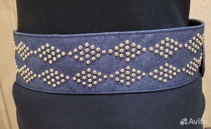 Ремень женский широкий джинсовый