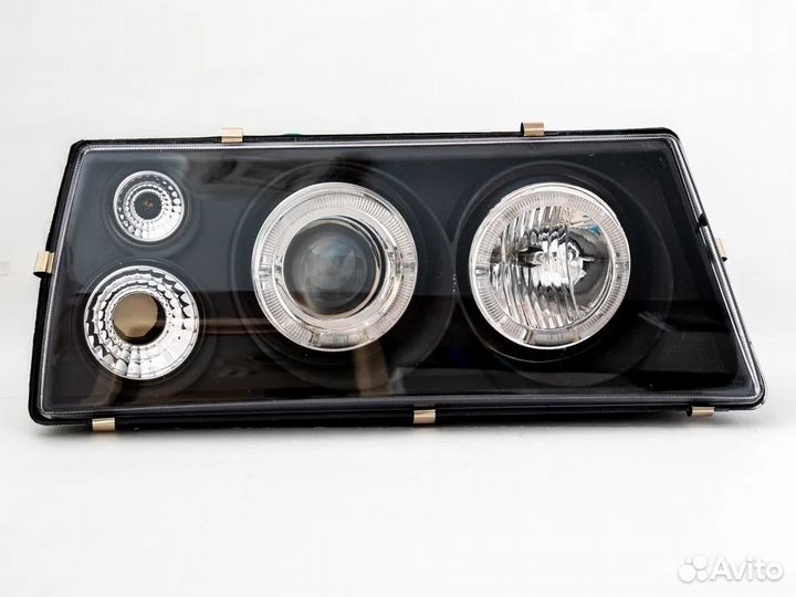 Передние фары тюнинг ваз 2108-09 черные комплект
