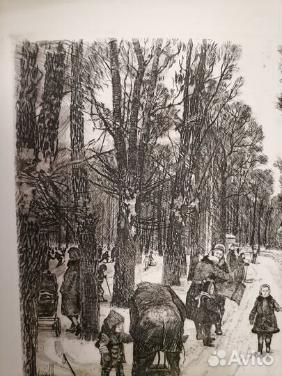Офорт гравюра литография жанровая картина