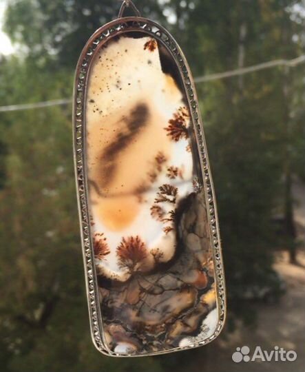 Бронь Комплект серебро агат