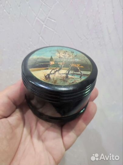 Старинная шкатулка Федоскино