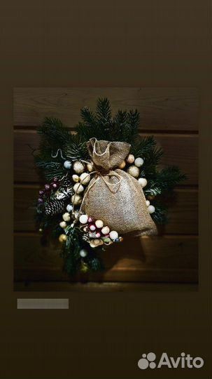 Новогодний венок на дверь