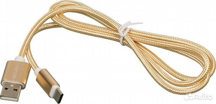 Кабель RED-line USB Type-C 2.0 Gold (ут000011691)