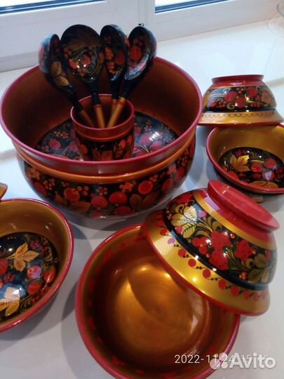 Набор столовой посуды Хохлома