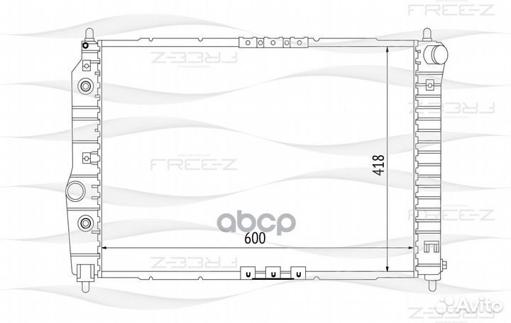 Радиатор системы охлаждения chevrolet Aveo/Kalo
