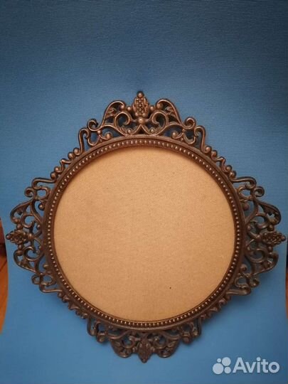 Рамка художественное литье металл круглая