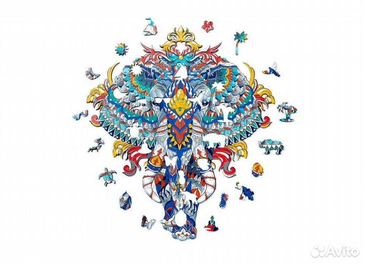 Деревянный пазл Индийский слон (M/148) (Chapa), де