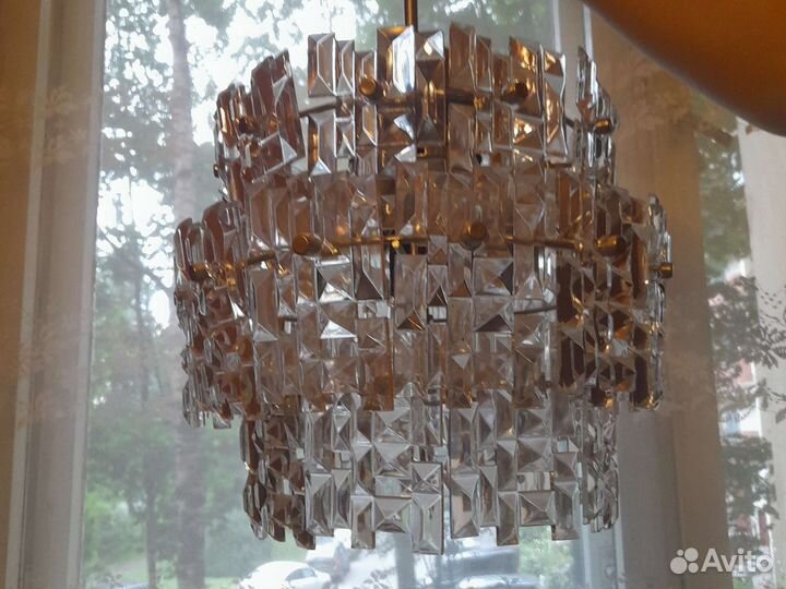 Хрустальная люстра СССР винтажная 5ти-рожковая