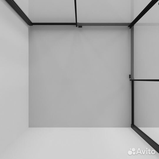 Душевой уголок Niagara Nova NG-6822-34black 80х80 стекло прозрачное/профиль черный матовый