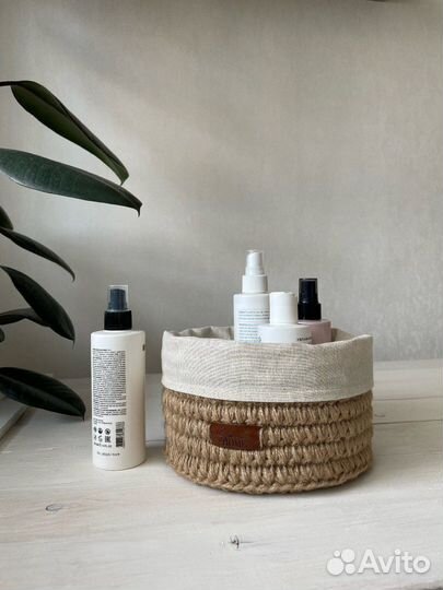 Корзина из джута с чехлом