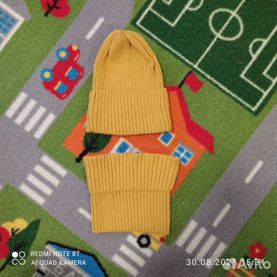 Шапка со снудом для мальчика