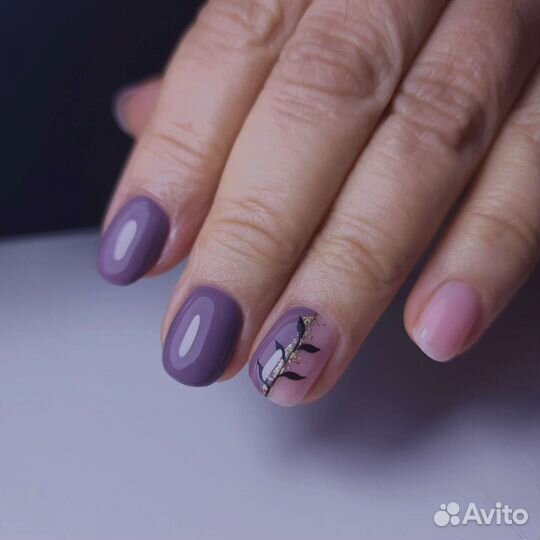 Маникюр с укреплением гелем и покрытием гель-лак