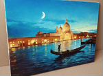 Картина маслом Венеция Италия. Пейзаж, море