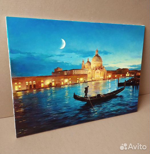 Картина маслом Венеция Италия. Пейзаж, море