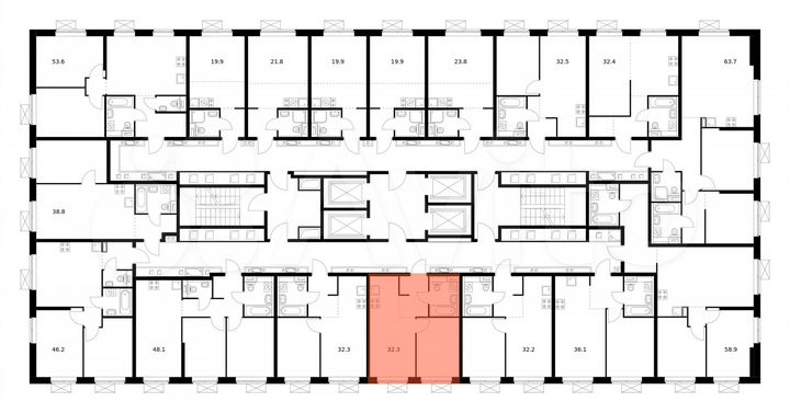 1-к. квартира, 32,3 м², 18/33 эт.