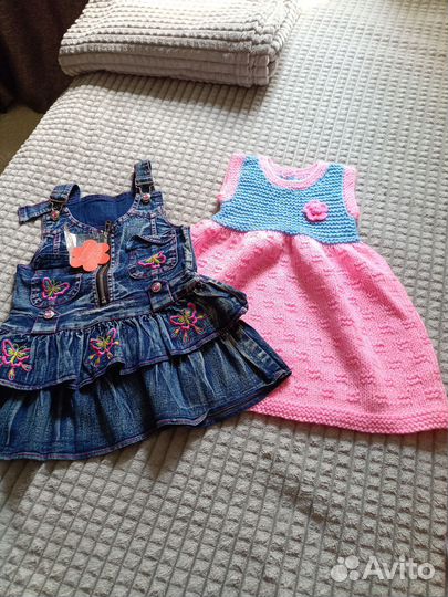 Джинсовые сарафанчики для девочки 3-4 года
