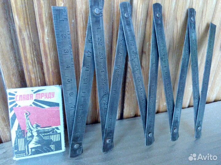 Линейка измерительная СССР, складной метр