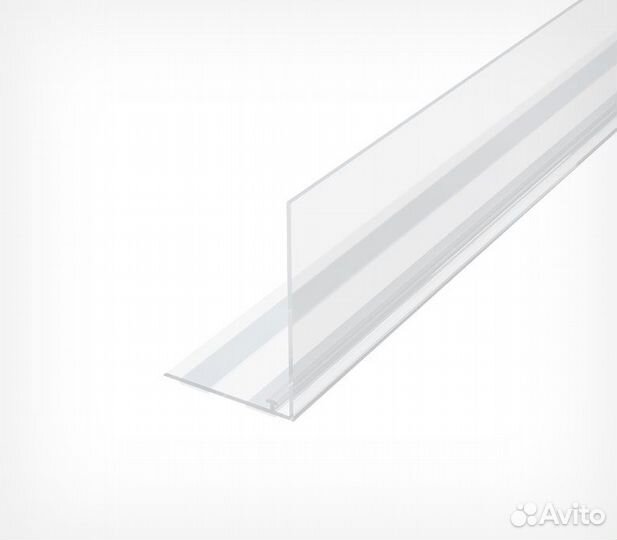 Ограничитель h80мм, Т-профиль, пластик, 1000мм