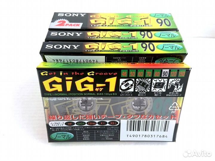 Аудиокассеты кассеты Sony GIG 1 90 - 1995 г