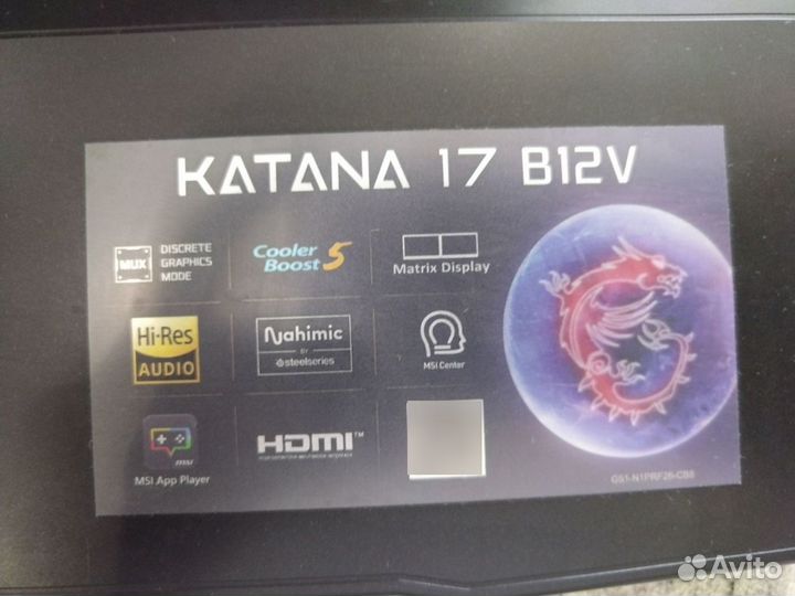 Игровой ноутбук msi katana