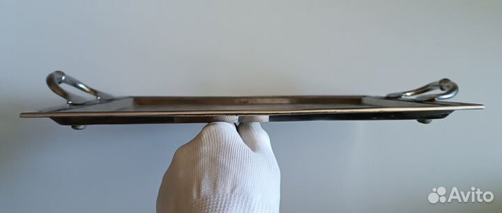 Поднос с ручками Геннигер Москва Варшава 19 век