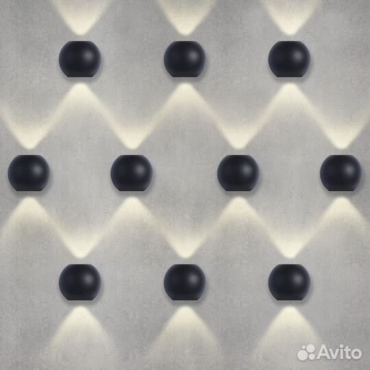 Светильник настенный светодиодный черный новый