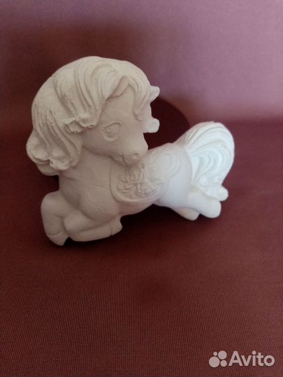 Тигр и лошадка 2d,сова гипсовые для раскрашивания