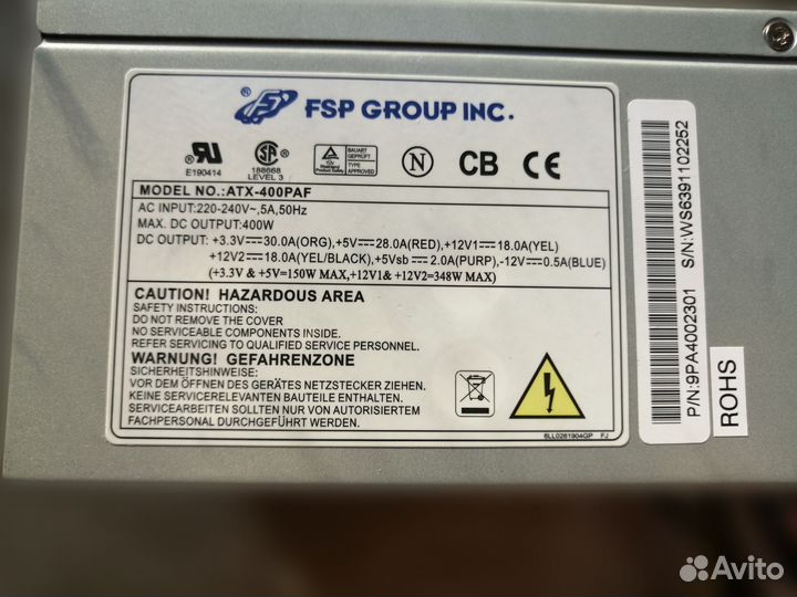 Блок питания для пк 400w