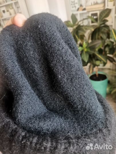 Шапка ушанка женская вязаная