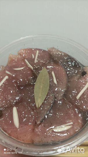 Пеламида слабосоленая с чесночком