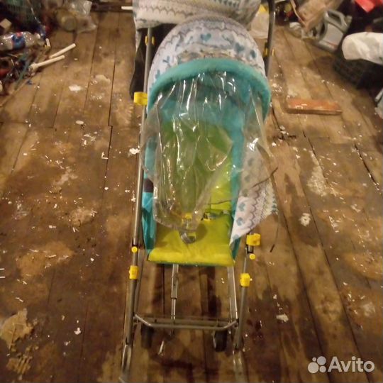 Детские санки коляска с колесами бу
