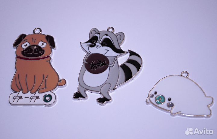 Мой счастливый брелок Мопс Енот Белек