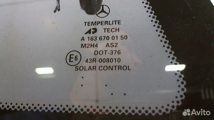 Стекло кузовное боковое Mercedes ML W163, 2002