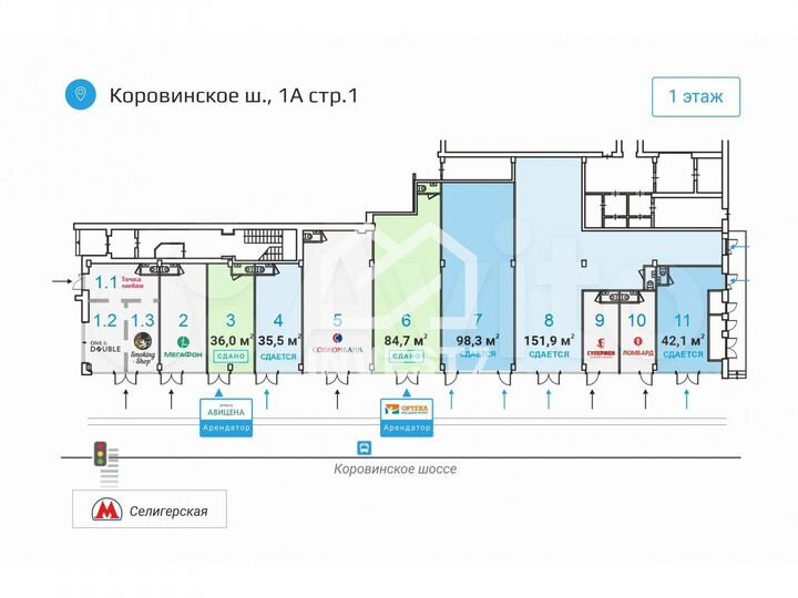 Продажа торговой площади