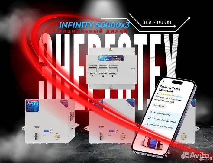Трехфазный стабилизатор Энерготех Infinity 50000x3
