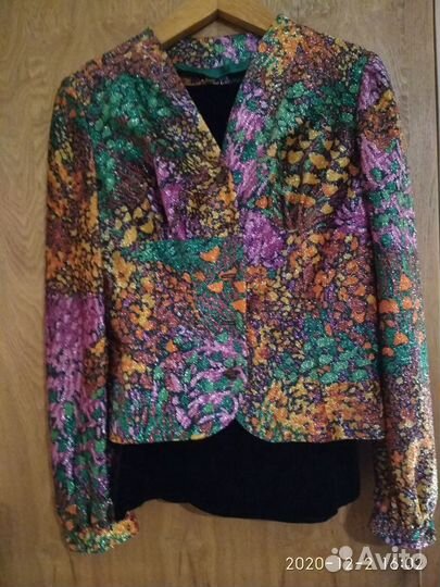 Нарядная кофта из парчи винтаж 48 р