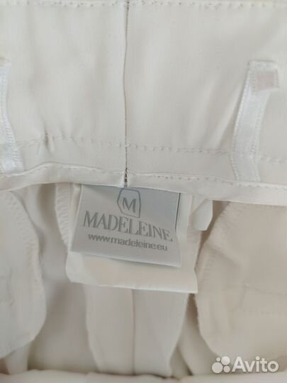 Брюки молочного цвета прямые и 7/8 р 48-50 и 50-52