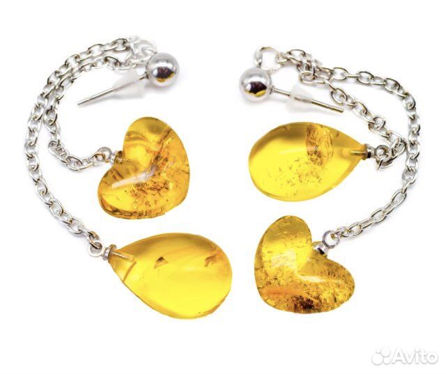 Янтарные серьги