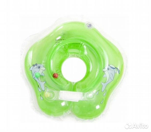 Бусинка Круг на шею для купания с погремушкой 303