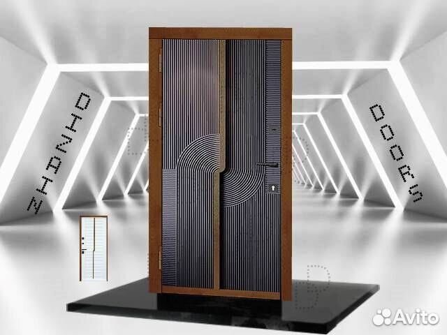 Дизайнерская входная дверь для квартиры DD-059