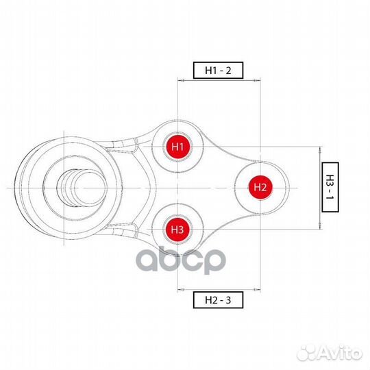 Cbvw-6R Опора шаровая перед прав audi: A3