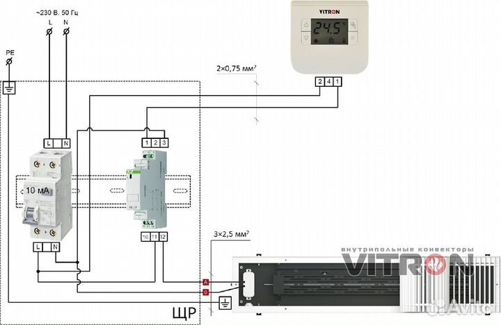 Конвектор электрический без вентилятора высота 90